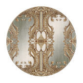 Verziertes Schneidboard Gold Schneidebrett (Vorderseite)