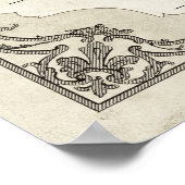 Verziertes Scroll Border Wedding Certificate Poster (Ecke)