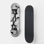 Verziertes Silber Skateboard (Vorderseite)