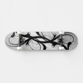 Verziertes Silber Skateboard (Horizontal)
