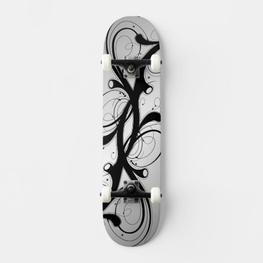 Verziertes Silber Skateboard (Vorderseite)