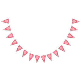 Verziertes Stoffdesign mit Farbverlauf von Button Wimpelkette