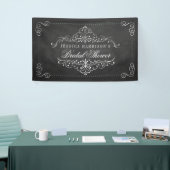 Verziertes Swirl-Chalkboard-Brautparty Banner (Messeveranstaltung)