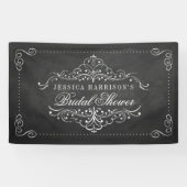 Verziertes Swirl-Chalkboard-Brautparty Banner (Horizontal)