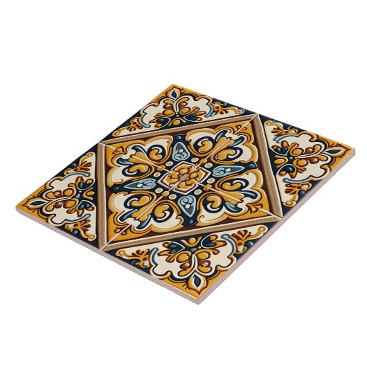 Verziertes traditionelles Spanisch Fliese (Seite)