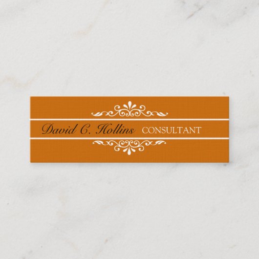 Verziertes verschwenderisches Luxe elegantes Mini Visitenkarte (Vorderseite)