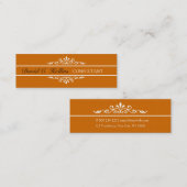 Verziertes verschwenderisches Luxe elegantes Mini Visitenkarte (Vorne/Hinten)