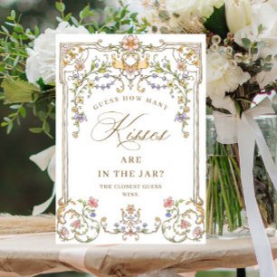 Verziertes Viktorianisches Grace Floral Brautparty Poster