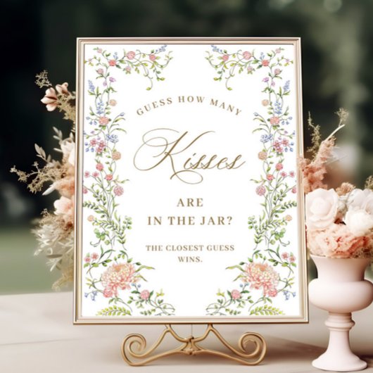 Verziertes Viktorianisches Grace Floral Brautparty Poster