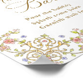 Verziertes Viktorianisches Grace Floral Mimosa Bar Poster (Ecke)