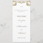 Verziertes Vintages Barock-Christlich-Hochzeitspro Programm (Vorderseite)