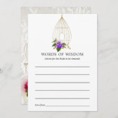 Verziertes Vintages Birdcage Lace Floral Brautpart Hinweiskarte (Vorne/Hinten)