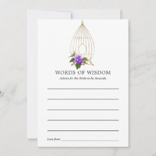 Verziertes Vintages Birdcage Lace Floral Brautpart Hinweiskarte