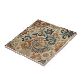 Verziertes Vintages Blumenmuster 2 Fliese (Seite)