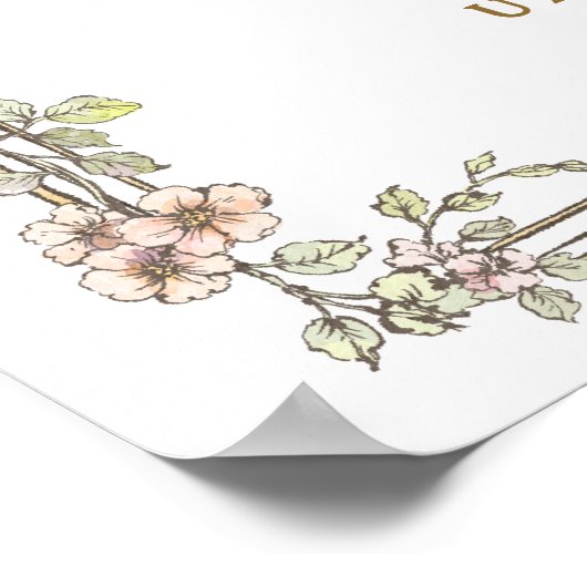 Verziertes Vintages Bohemisches Brautparty Willkom Poster (Ecke)