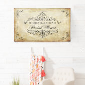 Verziertes Vintages Brautparty wirbeln Banner (Insitu)