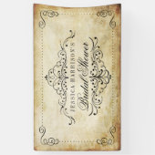 Verziertes Vintages Brautparty wirbeln Banner (Vertikal)