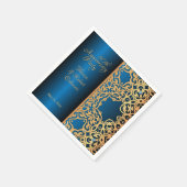 Verziertes Vintages Gold und Blauer Juwelier Jubil Serviette (Ecke)