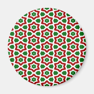 Verziertes Weihnachtsmuster Magnet