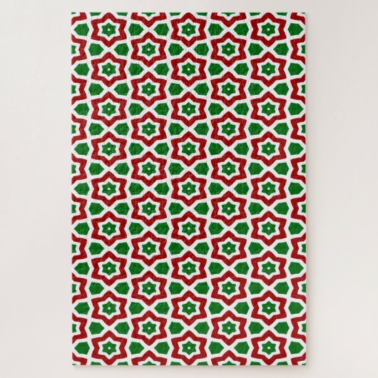 Verziertes Weihnachtsmuster Puzzle (Vertikal)