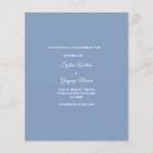 Verziertes weißes Blumengestein staubblaues Budget (Rückseite)