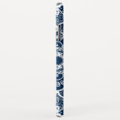 Verziertes weißes Mandala mit blauem Hintergrund Case-Mate iPhone Hülle (Hinten/Rechts)