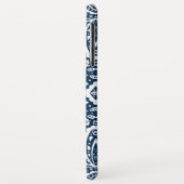 Verziertes weißes Mandala mit blauem Hintergrund Case-Mate iPhone Hülle (Hinten/Links)