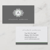 Verziertes weißes weises visitenkarte (Vorne/Hinten)