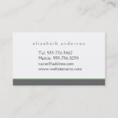 Verziertes weißes weises visitenkarte (Rückseite)