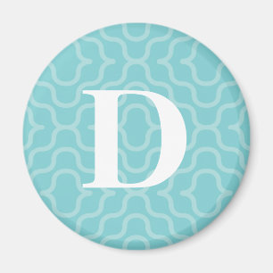 Verziertes zeitgenössisches Monogramm - Buchstabe Magnet