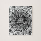 Verziertes Zen-Gekritzel-optische Illusion Puzzle (Vertikal)