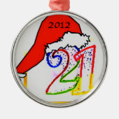 Verzierung 21 silbernes ornament (Vorne)