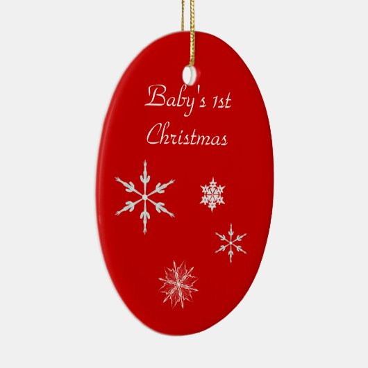 Verzierung--Babys 1. mit Schneeflocken Keramikornament (Rechts)