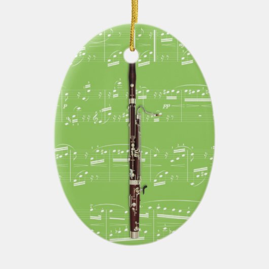 Verzierung - Bassoon - wählen Sie Ihre Farbe aus Keramik Ornament (Vorne)