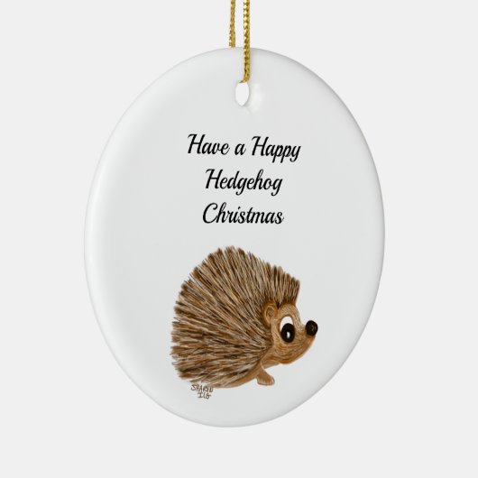 Verzierung, Baumdekor, Igel, jugendlich Geschenk, Keramik Ornament (Rechts)