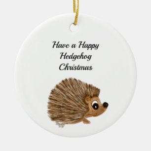 Verzierung, Baumdekor, Igel, jugendlich Geschenk, Keramik Ornament