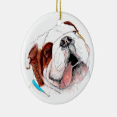 Verzierung, Bulldoggen-Zeichnen Keramik Ornament (Rechts)