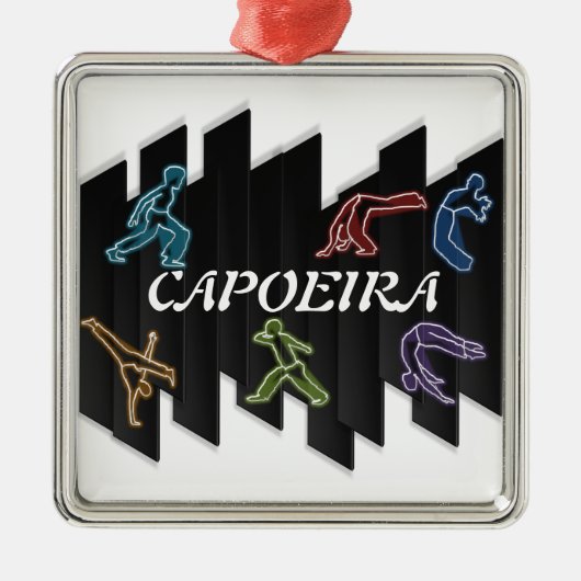 Verzierung capoeira Kampfkünste Silbernes Ornament (Vorne)