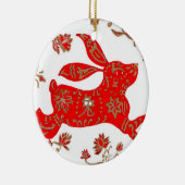 Verzierung, chinesisches Jahr des Kaninchens Keramik Ornament (Rechts)