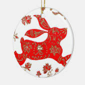 Verzierung, chinesisches Jahr des Kaninchens Keramik Ornament (Links)