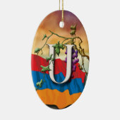 Verzierung der armenisches Alphabet-Initialen-"Se" Keramikornament (Rechts)