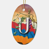 Verzierung der armenisches Alphabet-Initialen-"Se" Keramikornament (Links)