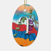 Verzierung der armenisches Alphabet-Initialen-"Ta" Keramik Ornament (Links)