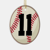 Verzierung der Baseball-Spieler-Zahl-11 Keramikornament (Rechts)