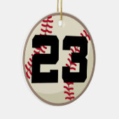 Verzierung der Baseball-Spieler-Zahl-23 Keramik Ornament (Rechts)