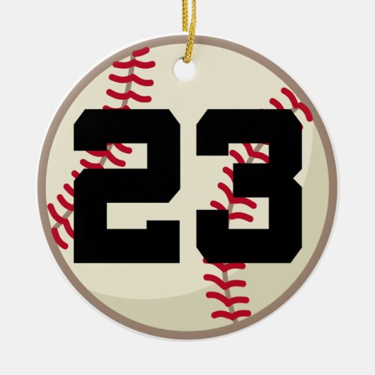 Verzierung der Baseball-Spieler-Zahl-23 Keramik Ornament (Vorne)