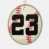 Verzierung der Baseball-Spieler-Zahl-23 Keramik Ornament (Links)