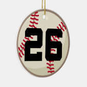 Verzierung der Baseball-Spieler-Zahl-26 Keramik Ornament (Rechts)