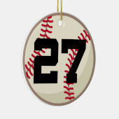 Verzierung der Baseball-Spieler-Zahl-27 Keramikornament (Rechts)