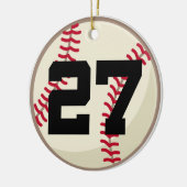 Verzierung der Baseball-Spieler-Zahl-27 Keramikornament (Links)